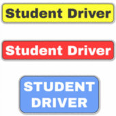 Student Driver Sign Stickers (beginnende Rookie au (Voorkant)