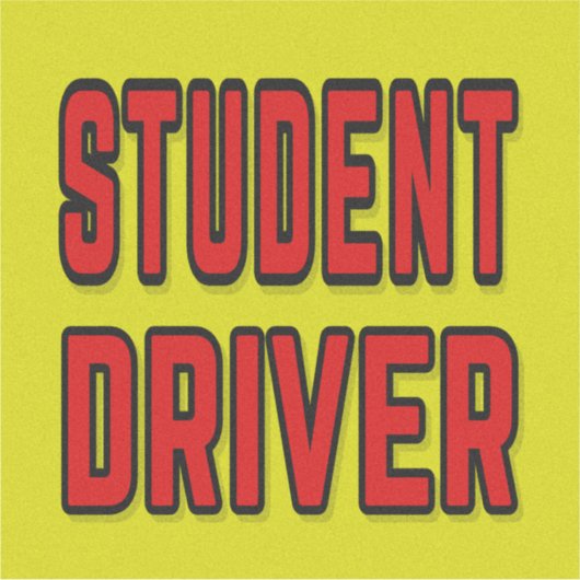 Student Driver Sticker (Voorkant)