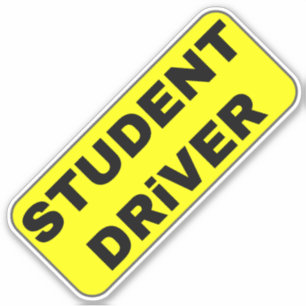 Student driver sticker