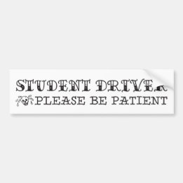 Student Driver Tattoo Style Bumpersticker