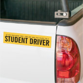 Student driver to Close Funny Bumpersticker (Op Truck)