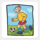 Student Football Player Sport Square Sticker (Voorkant)