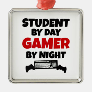 Student Gamer Metalen Ornament