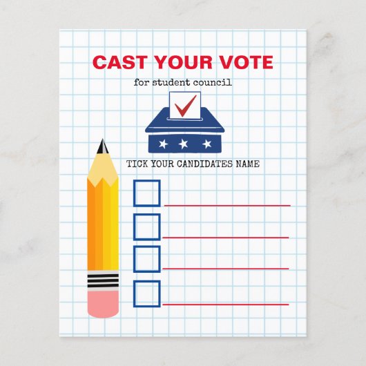 Student Government Ballot Flyer: Breng uw stem uit Flyer (Voorkant)