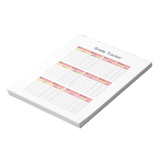 Student Grade Tracker Notitieblok (Gedraaid)