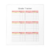 Student Grade Tracker Notitieblok (Voorkant)