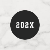 Student graduation modern black photo confetti (Kleine voorkant)