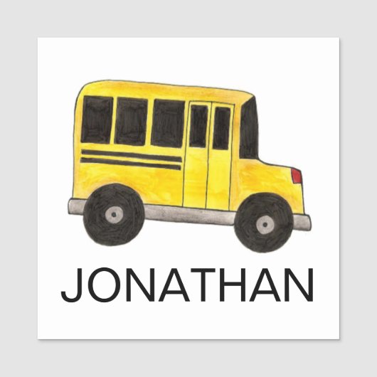 Student leraar grootschalig schoolbus naamplaatje (Voorkant)