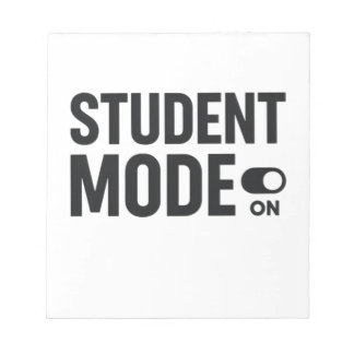 Student Modus Aan – Grappige Studiemotivatie Notitieblok