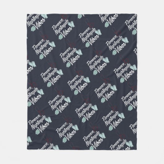 Student Nightingale Vibes Fleece Deken (Voorkant)
