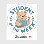 Student of the Week Bear Reward Sticker (Feuille)