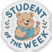 Student of the Week Bear Reward Sticker (Devant)