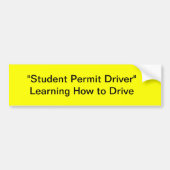 Student Permit Driver Bumpersticker (Voorkant)