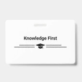 Student Photo ID School University Badge – Teal (Achterkant)