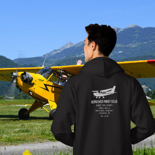 Student Piloot Eerste Solo Cessna Vliegtuig Grappi Hoodie