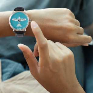 Student Pilot Eerste Solo Vliegtuig Funny Aviation Horloge