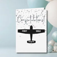 Student Pilot Eerste Solo Vliegtuig Gefeliciteerd