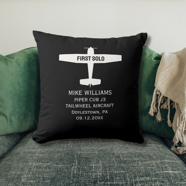 Student Pilot Eerste Solo Vliegtuig Luchtvaart Cus Kussen (Creator heeft geüpload)