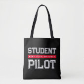 Student Pilot "Houd je afstand" Canvas tas (Voorkant)