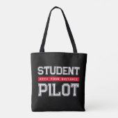 Student Pilot "Houd je afstand" Canvas tas (Achterkant)