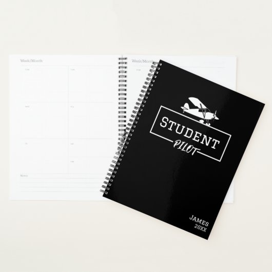 Student Pilot Piper Cub Vliegtuig Aangepaste Naam Planner (Display)