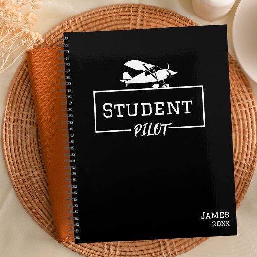 Student Pilot Piper Cub Vliegtuig Aangepaste Naam Planner