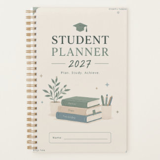 Student Planner 2027 Hoes - Salie Groen Esthetisch