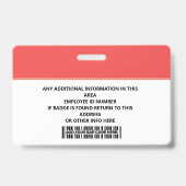 Student School Badge - Modern Identification card (Arrière)