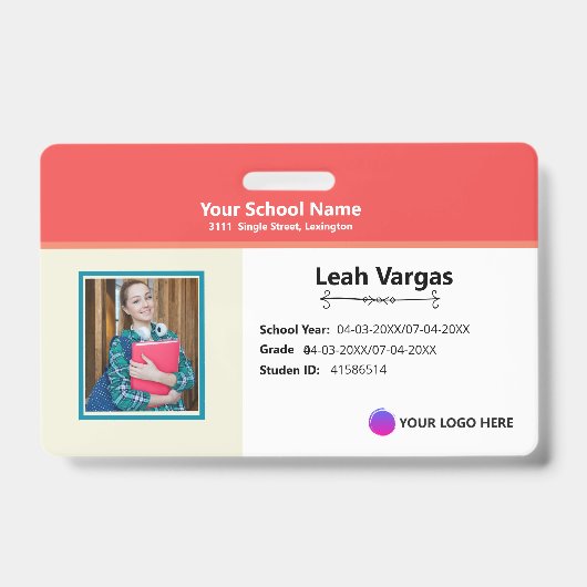 Student School Badge - Modern Identification card (Avant)