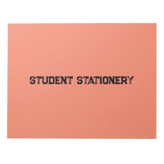 Student Stationery creëer uw eigen tekst Notitiebo Notitieblok (Voorkant)