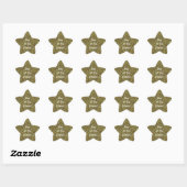 STUDENT STER VAN DE WEEK (Faux) GOUDEN GLITTER STE Sticker (Vel)