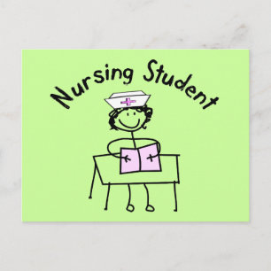 Student Stick Lady Gifts Briefkaart