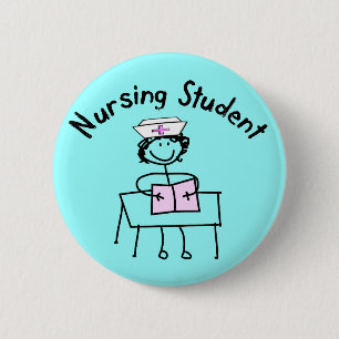 Student Stick Lady Gifts Ronde Button 5,7 Cm