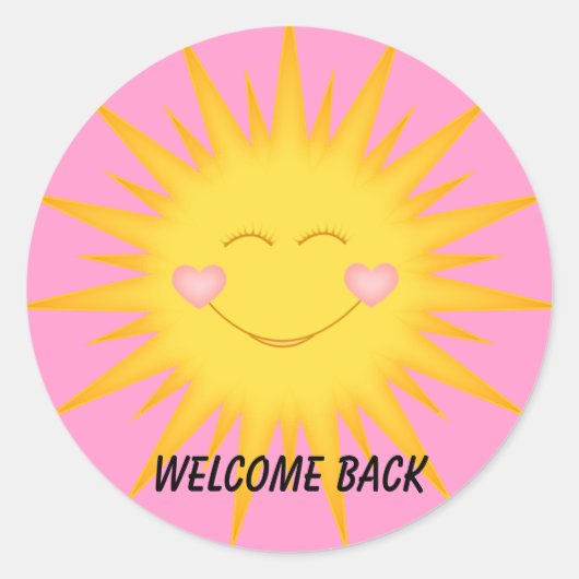 Student Stickers, Welkom terug/Good Job, Ronde Sticker (Voorkant)