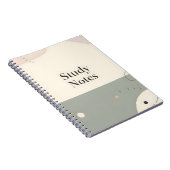 Student Study Notebook Minimalist Aesthetic Notes Notitieboek (Rechterzijde)