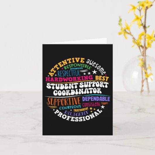 Student Support Coordinator Appreciation Day Back Kaart (Gele Bloem)