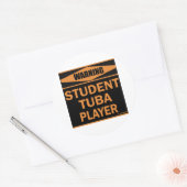 Student Tuba Player Ronde Sticker (Envelop)
