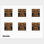 Student Tuba Player Ronde Sticker (Vel)