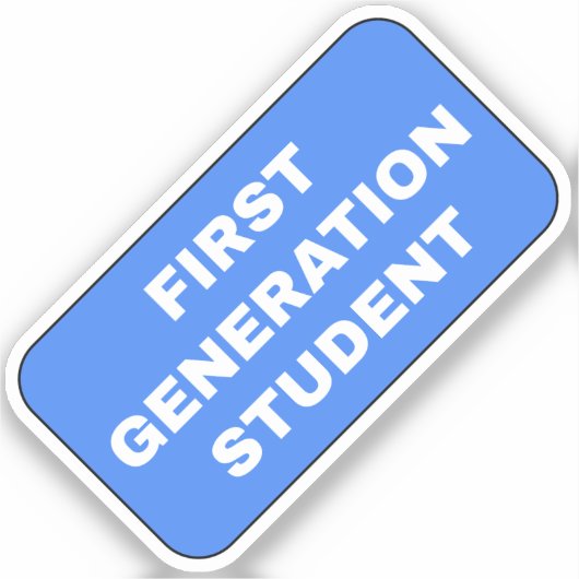 Student van de eerste generatie sticker (Voorkant)