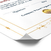 Student van het jaartal Achievement Certificate Cu Poster (Hoek)