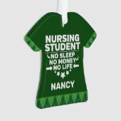 Student verpleegkunde geen Slaap-geldleven op maat Ornament (voorkant)
