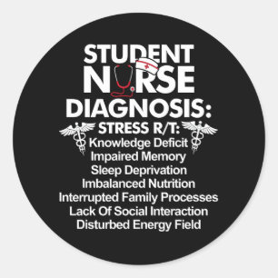 Student verpleegkunde verpleegkundige School Stude Ronde Sticker