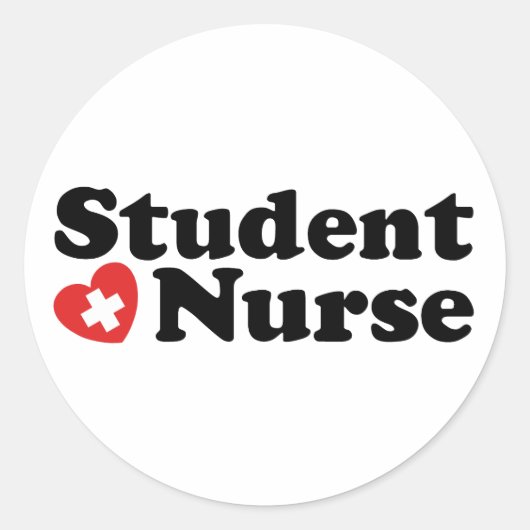 Student verpleegster ronde sticker (Voorkant)