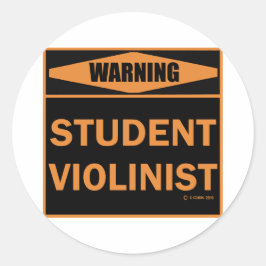 Student Violinist Ronde Sticker