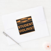 Student Violinist Ronde Sticker (Envelop)