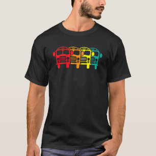 Student voor de Vintage van de Retro Bus Student S T-shirt