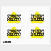 Student Walker Rechthoekige Sticker (Vel)