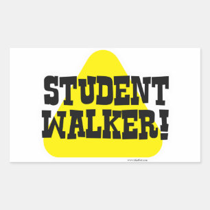 Student Walker Rechthoekige Sticker