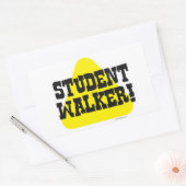 Student Walker Rechthoekige Sticker (Envelop)