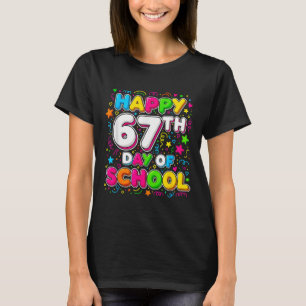 Student Zes Zeven Trendend 67 Gelukkig 67ste Dag V T-shirt